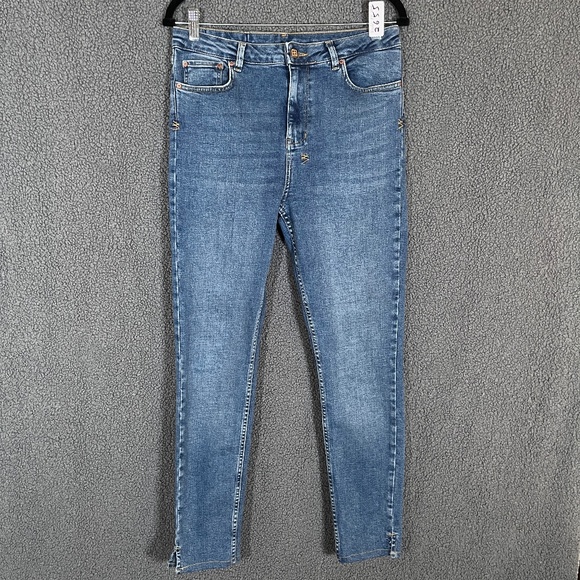 Ksubi Hi N Wasted Bluebell Extra Split Skinny Jeans - Women's Size 30*27 - Blue - Picture 1 of 9
